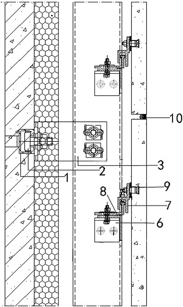 Non-welding stone curtain wall mounting structure and method