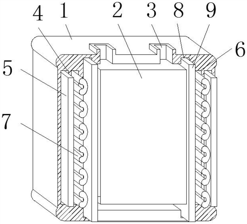 A new energy power battery heat dissipation and cooling structure