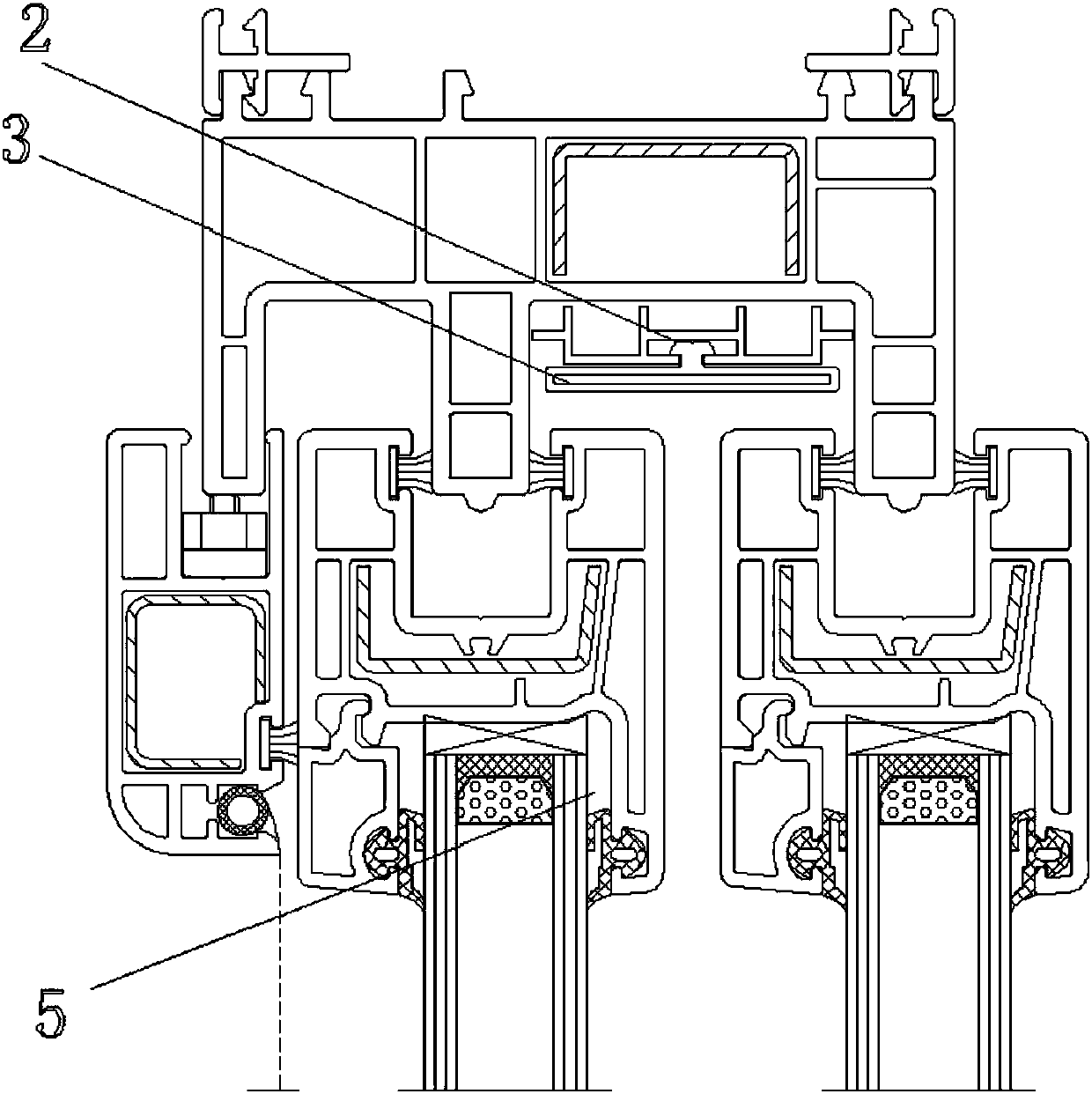 Electronically-controlled sucking and inflating type full sealed sliding window