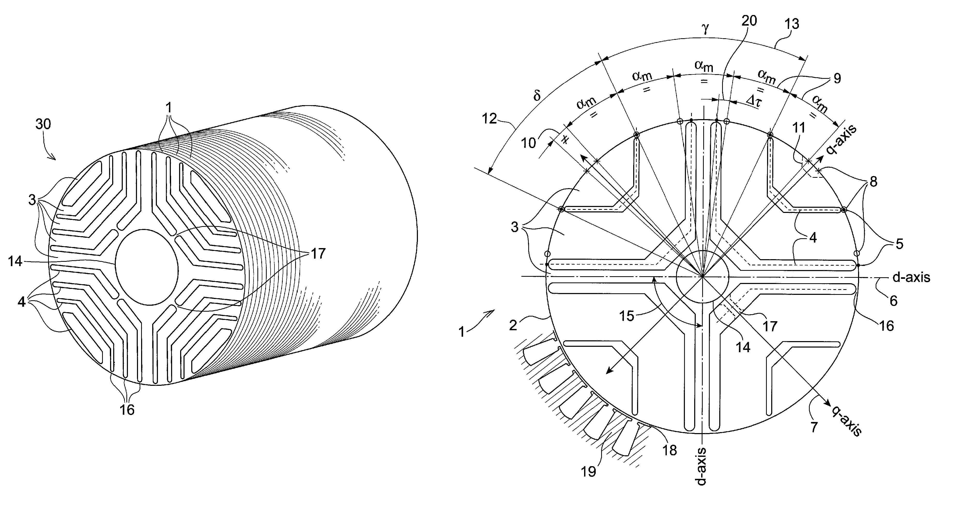 Rotor for a synchronous reluctance machine