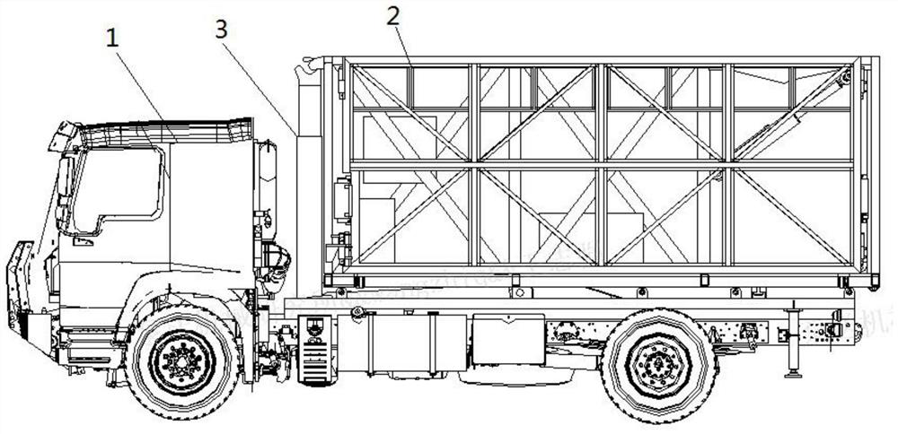 Folding type full-automatic barrier setting vehicle