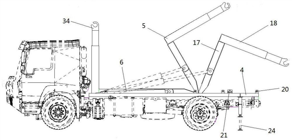 Folding type full-automatic barrier setting vehicle
