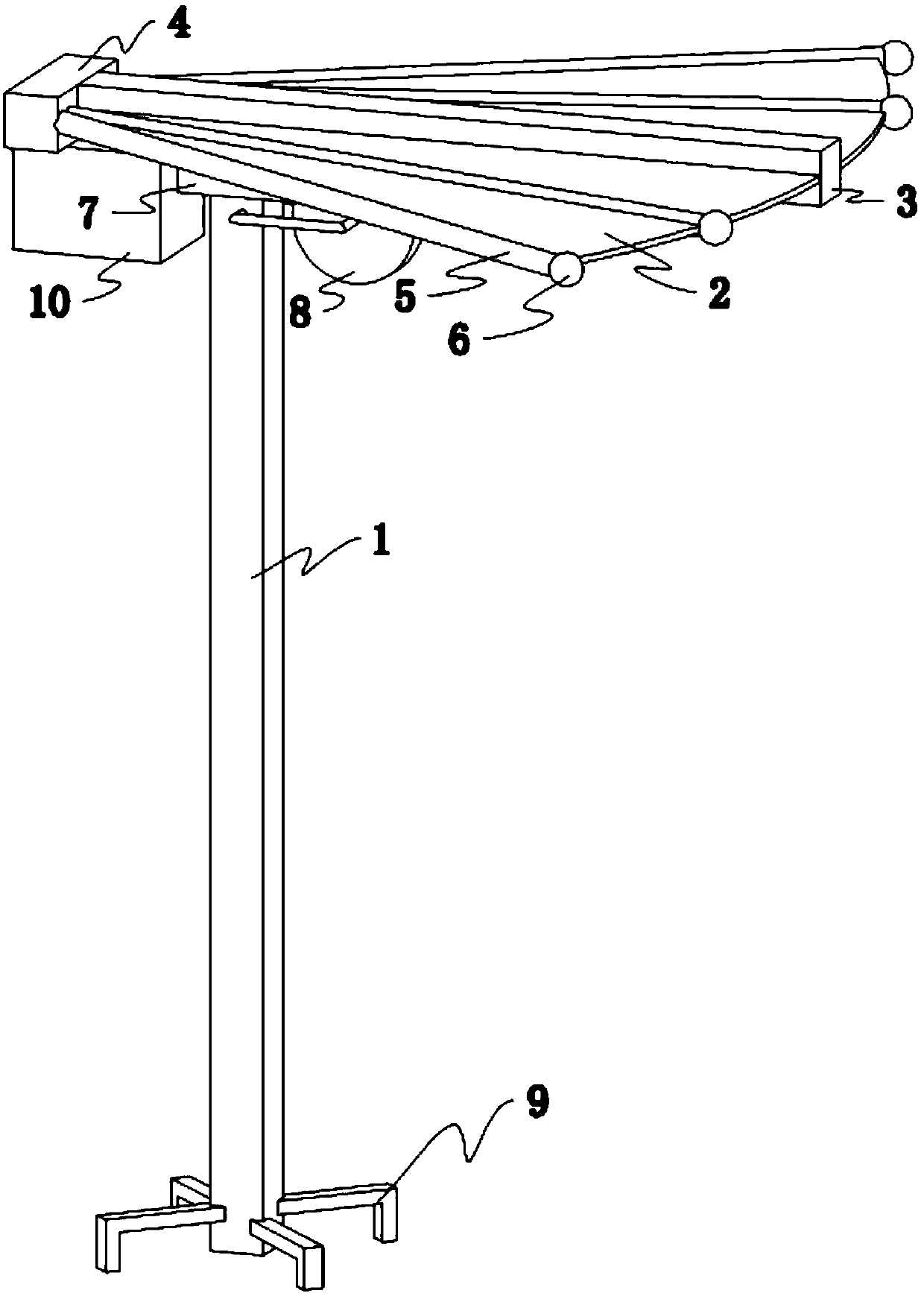 Solar commercial sun-shading umbrella