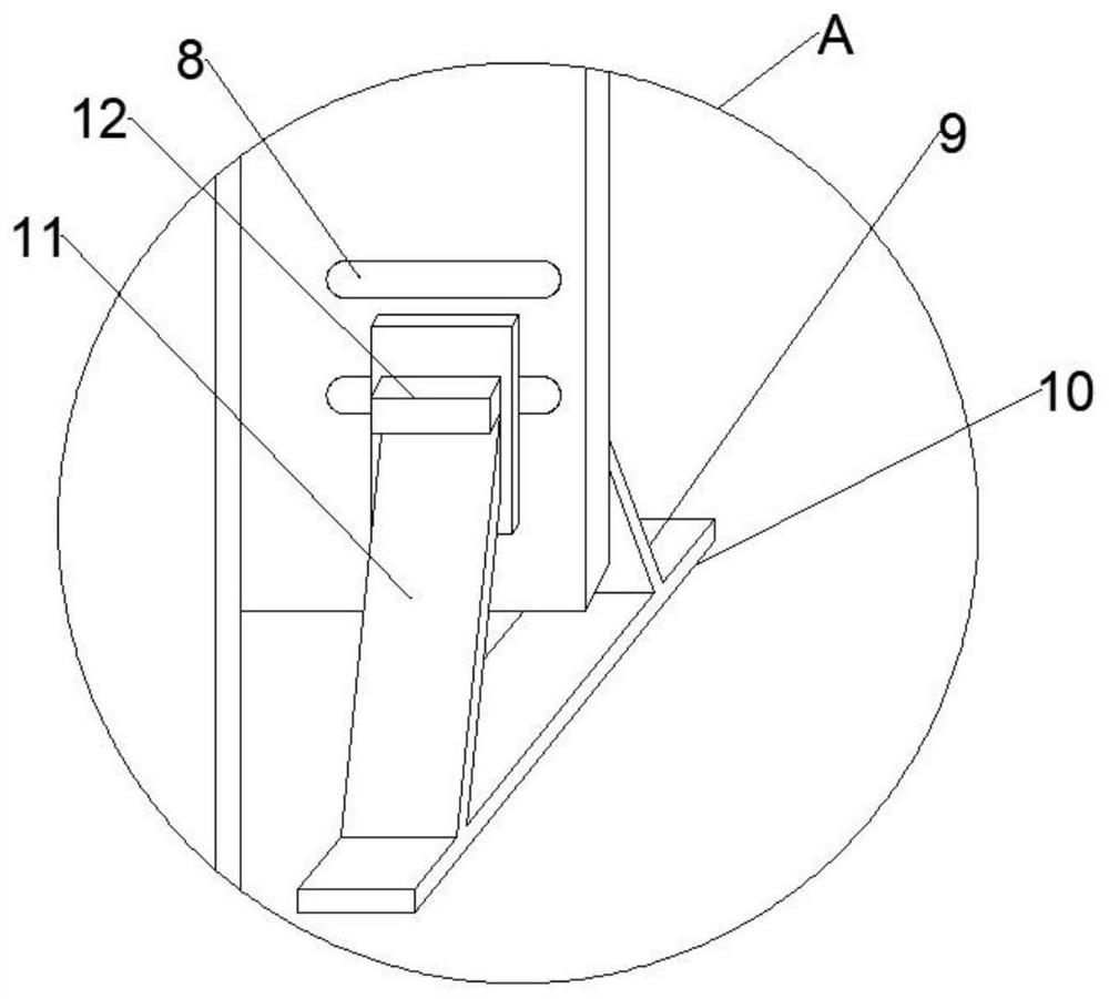 Steel bar fixing and placing frame convenient to for storage and taking