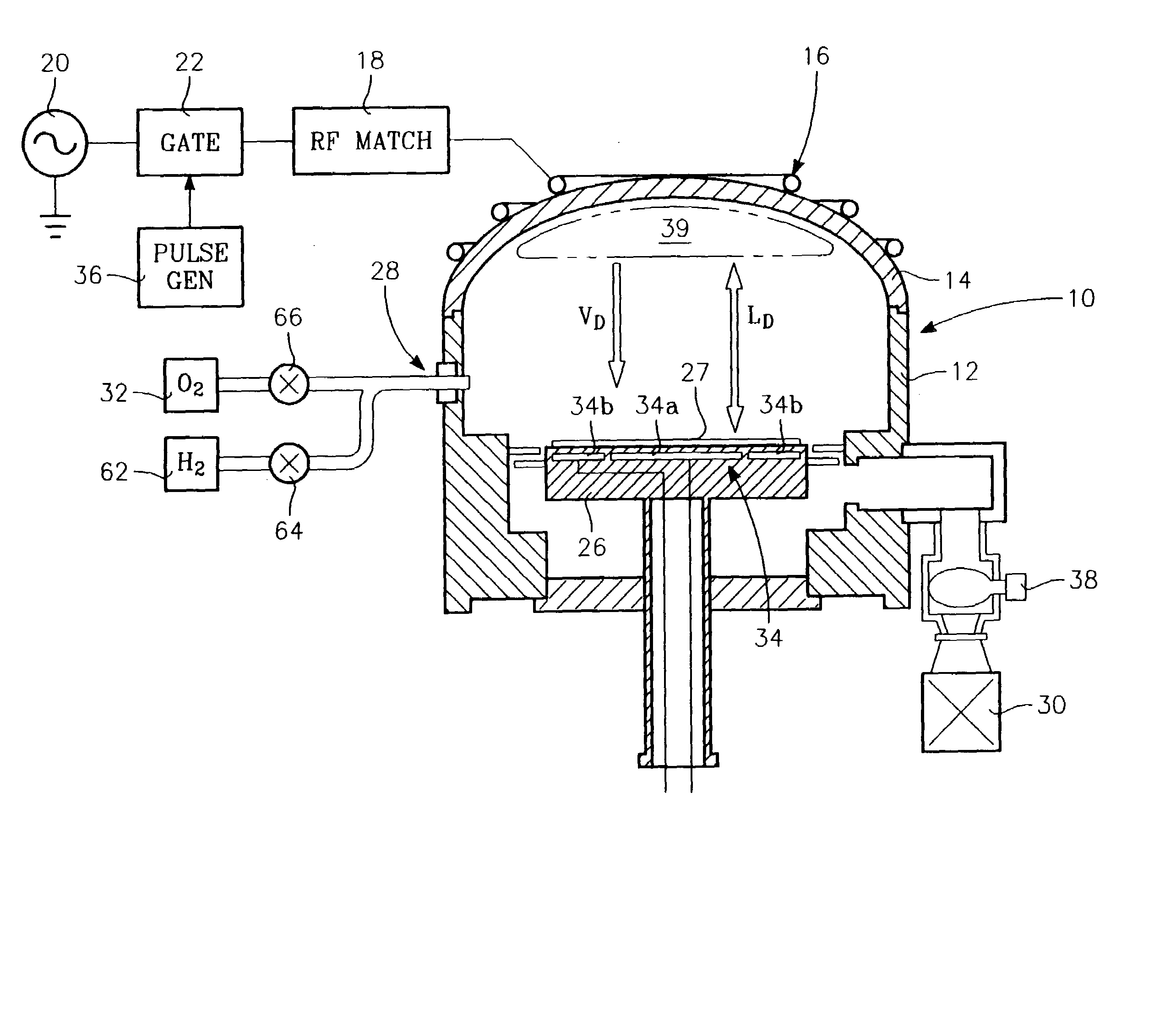 Selective plasma re-oxidation process using pulsed RF source power