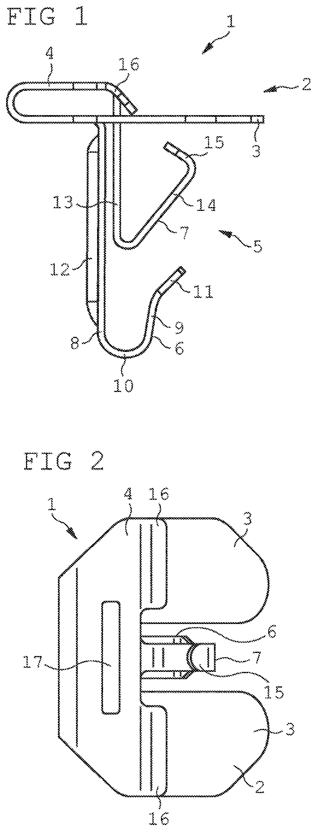 System for fastening a planar element to a component and fastening clip for use in such a system