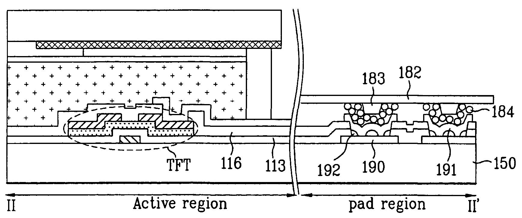 Chip on glass type liquid crystal display device and method for fabricating the same