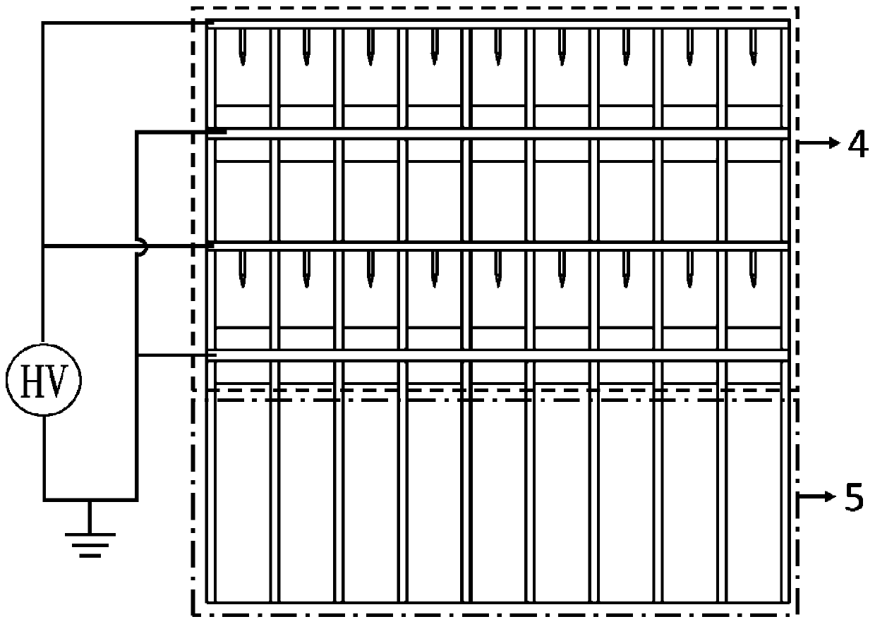 A needle-ring type ionic wind fin cooling device