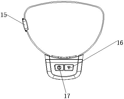 Detachable induction LED lamp capable of being worn on head