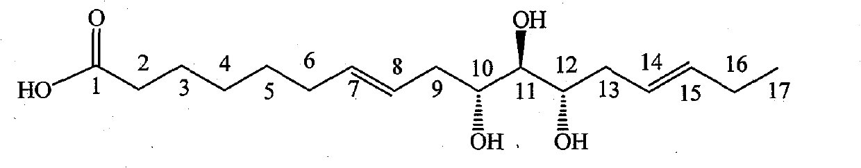 A polyhydroxy long-chain fatty acid, its separation and extraction method and its application in inhibiting aromatase activity