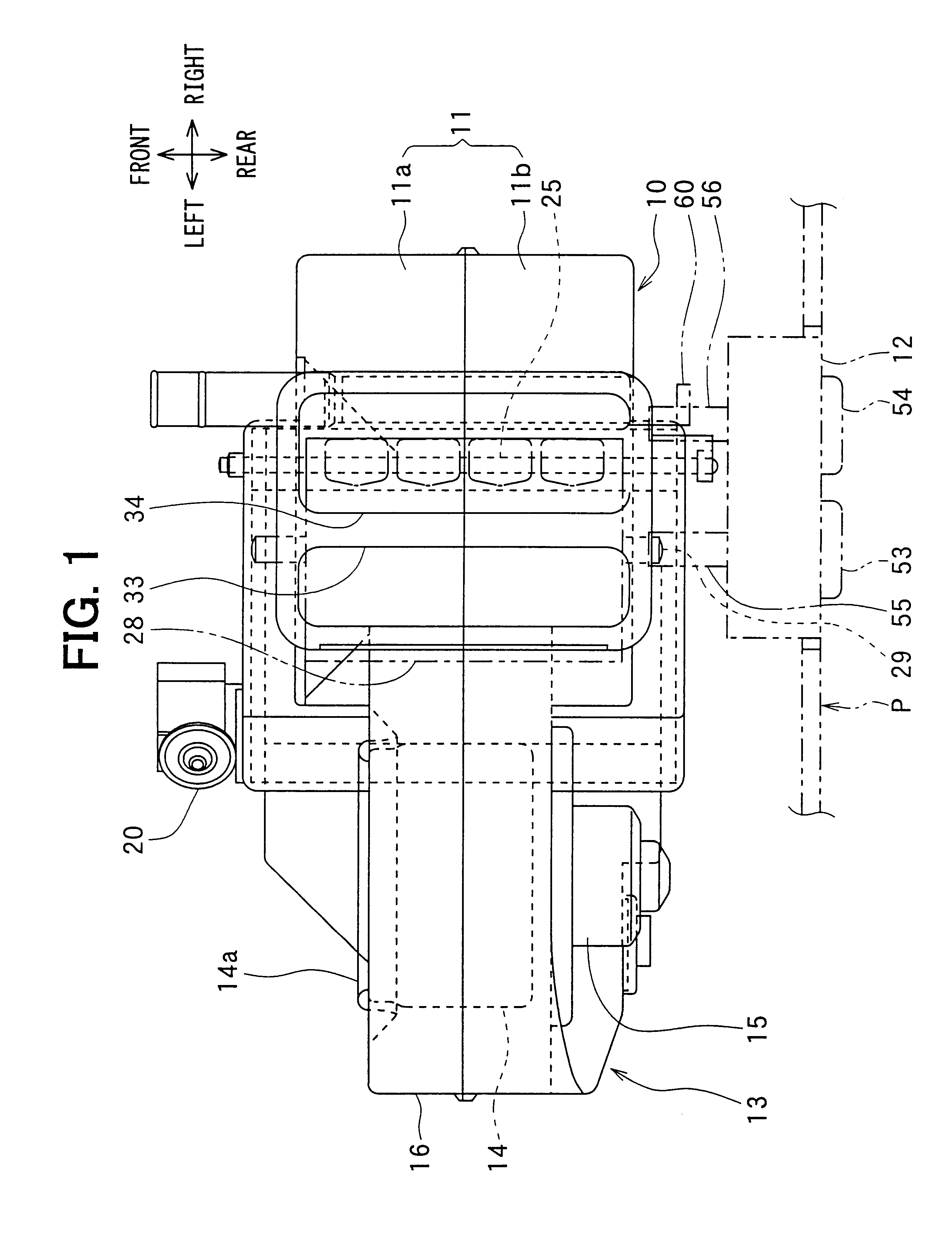 Vehicle air conditioner with manually operated operation member