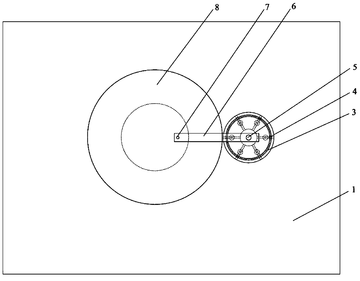 A large polishing machine disc flatness detection device and its working method