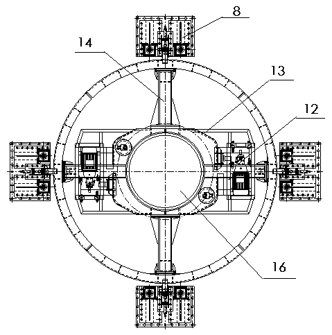 Drop-shaft-sinking-based shaft well tunneller and construction method thereof