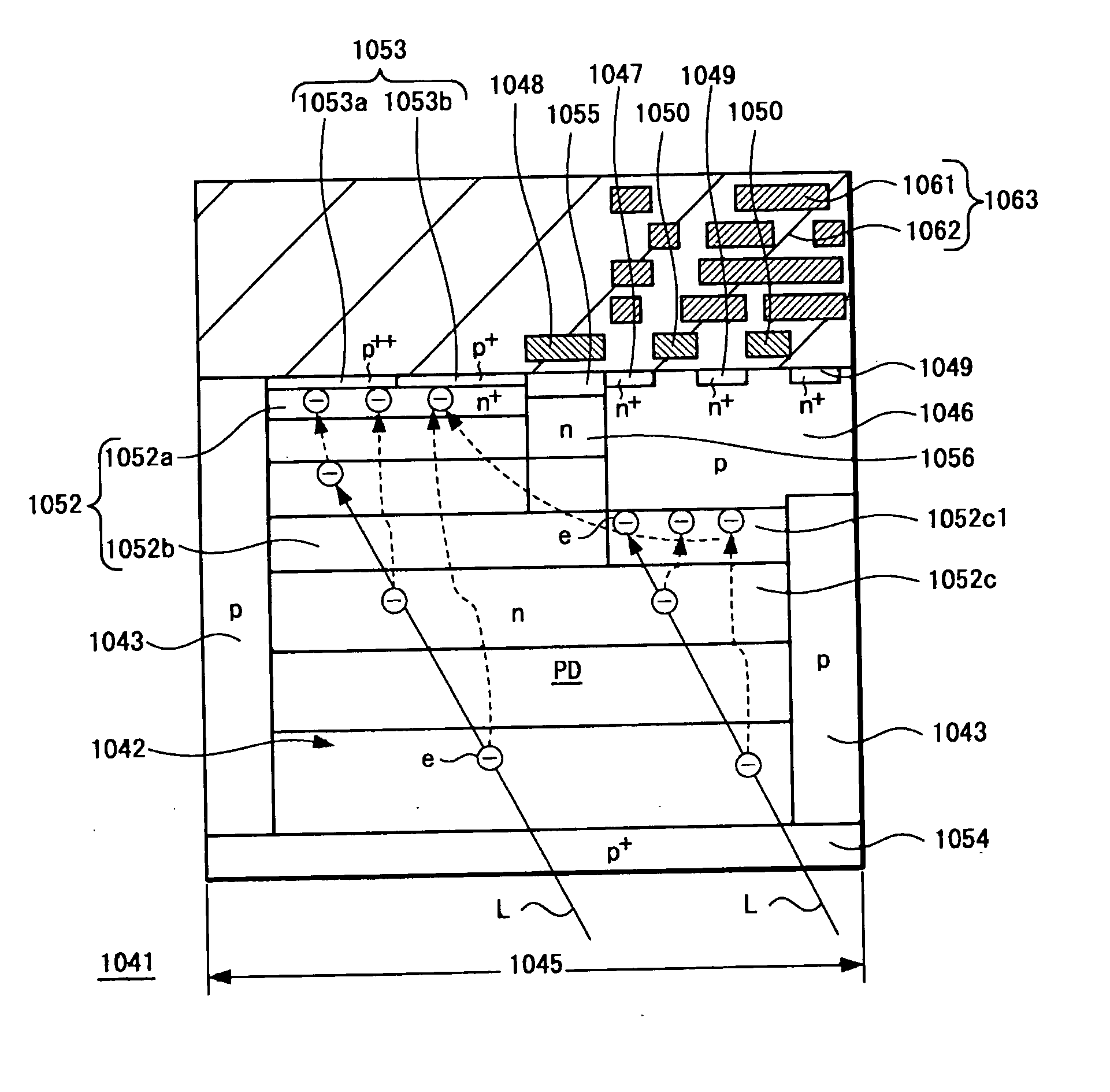 Solid-state image pickup device, electronic apparatus using such solid-state image pickup device and method of manufacturing solid-state image pickup device