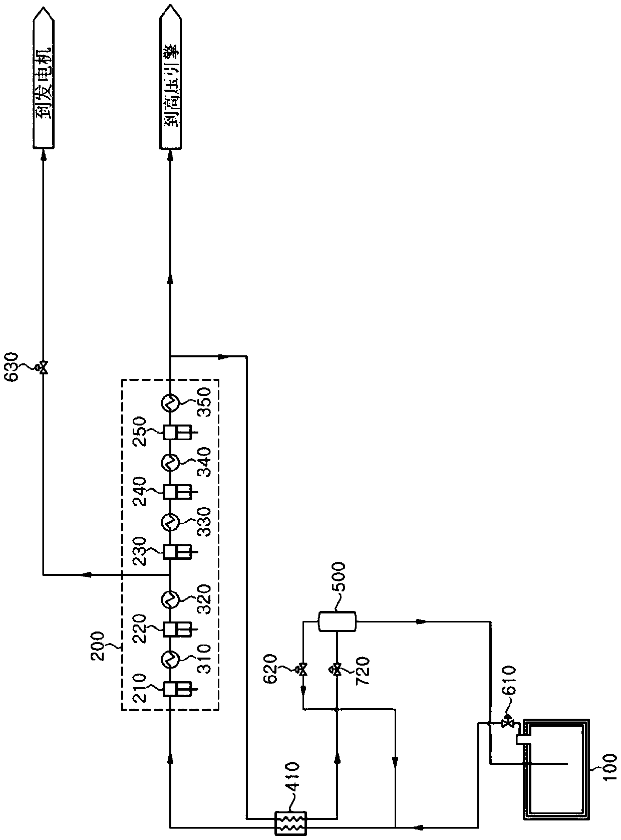 Ship comprising engine