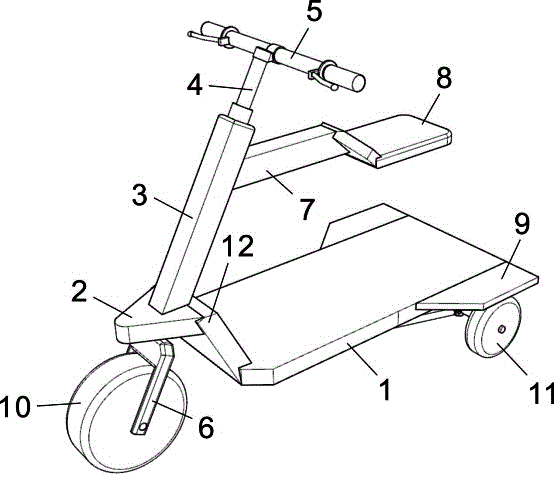 Novel electric tricar for loading and transporting goods