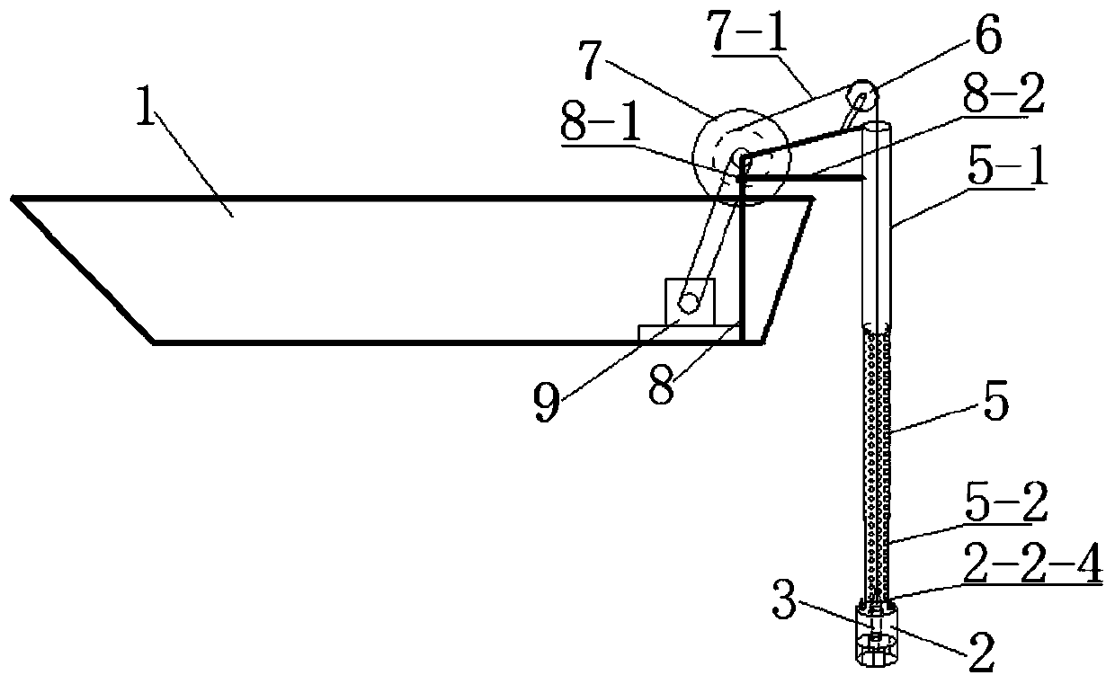 Device for measuring water temperature and flow velocity distribution of large-velocity rivers used by ships in the field and its application method