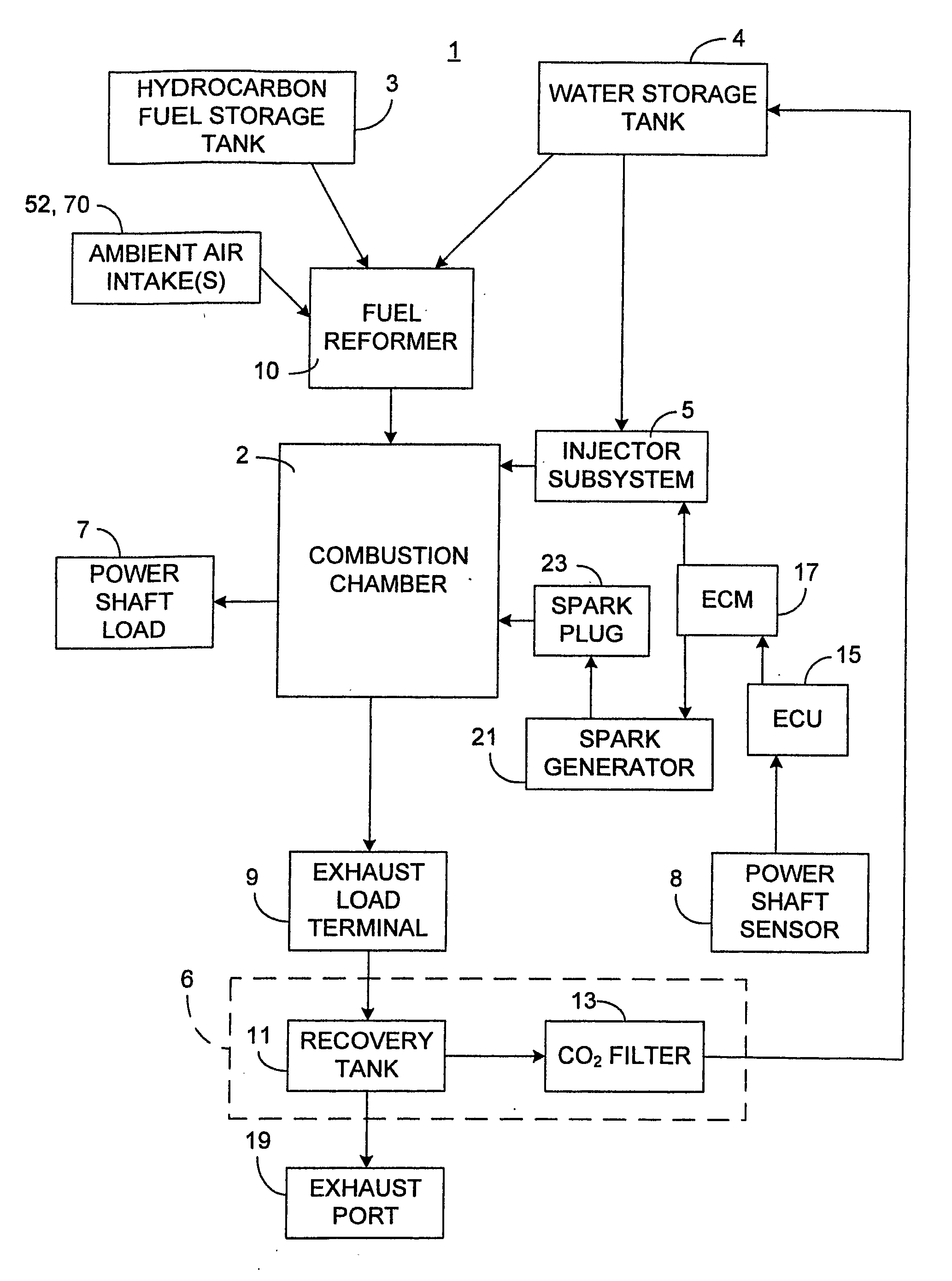 Fuel Supply System for a Vehicle Including a Vaporization Device for Converting Fuel and Water into Hydrogen