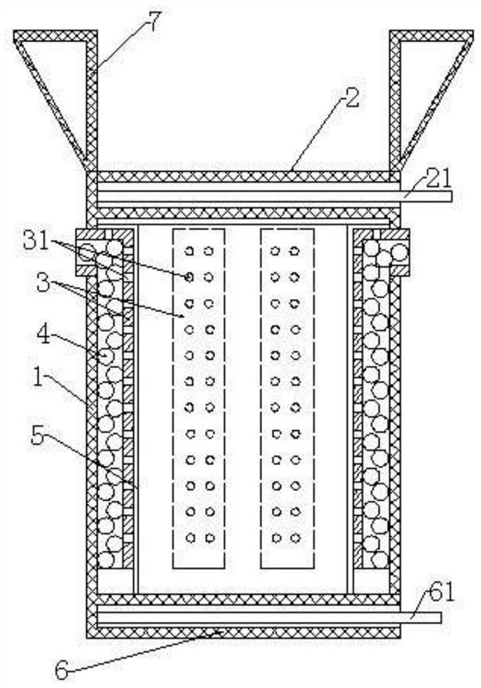 Suspender type damp-proof container bag and manufacturing method thereof