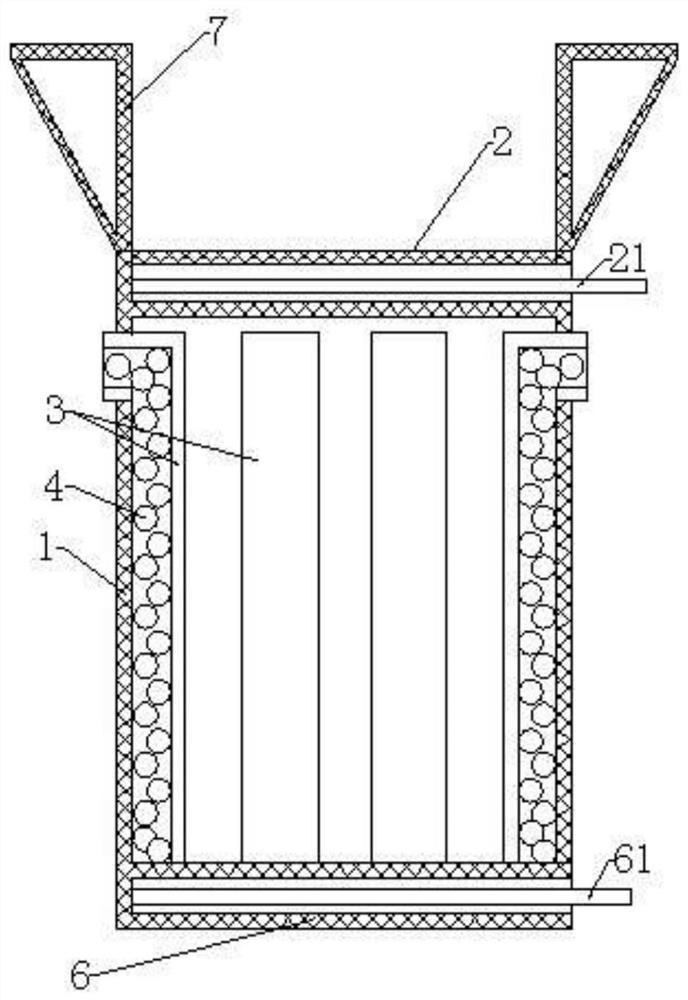 Suspender type damp-proof container bag and manufacturing method thereof