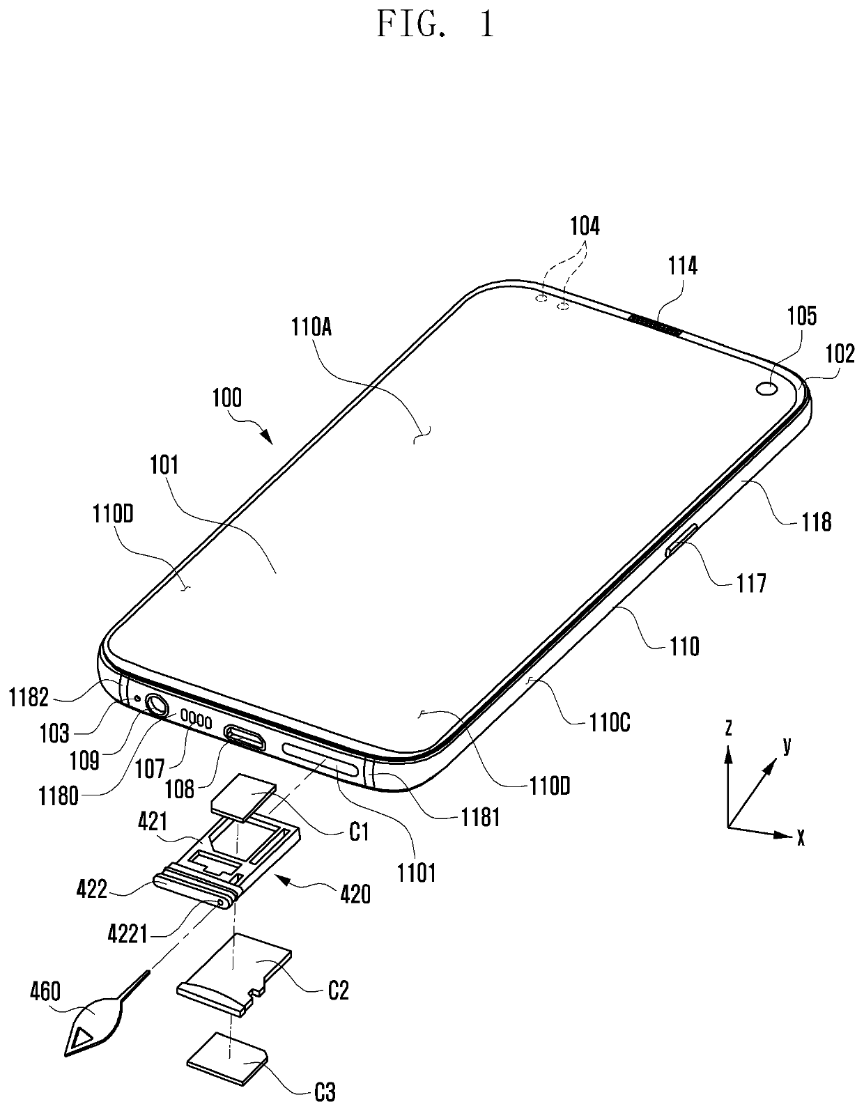 Tray device and electronic device having the same