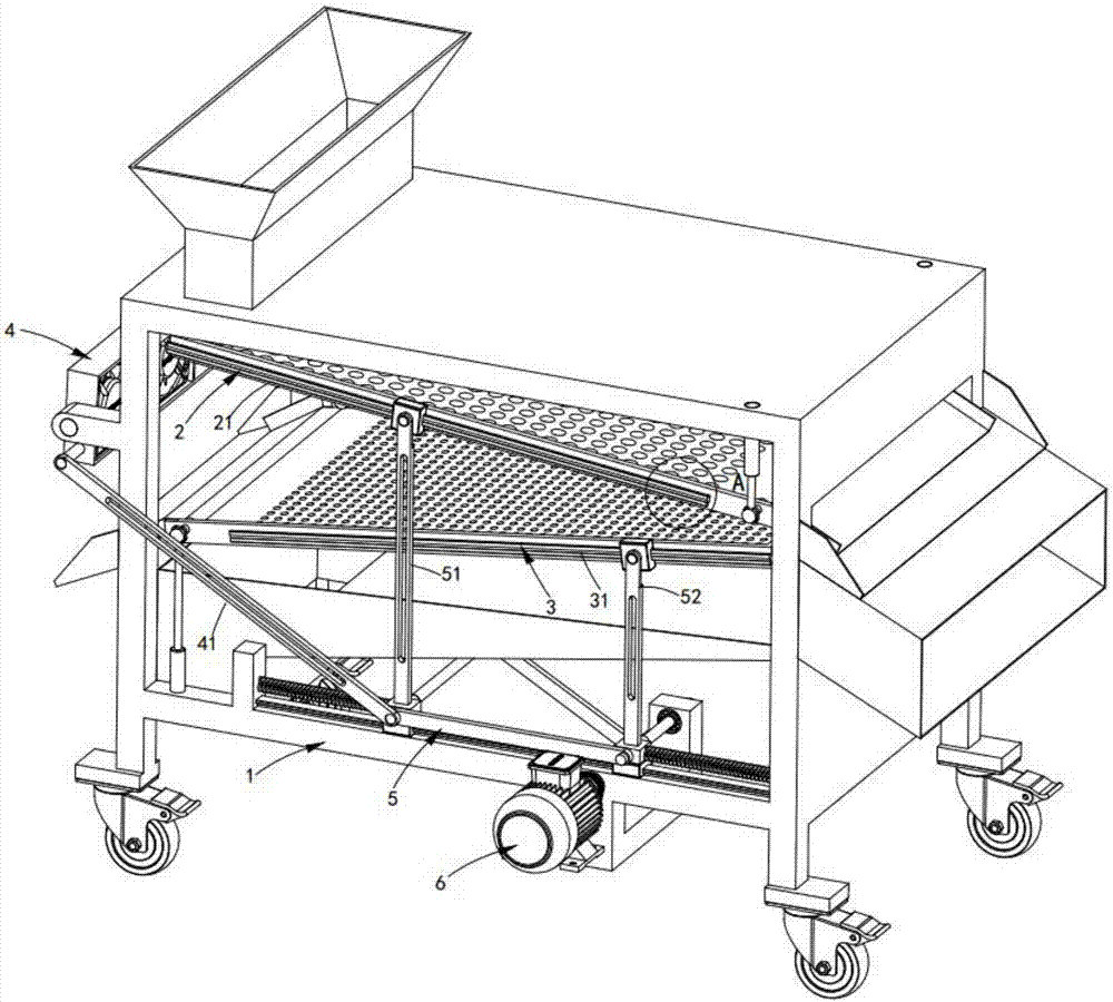 Farm-oriented resonance turning air outlet grain screening machine