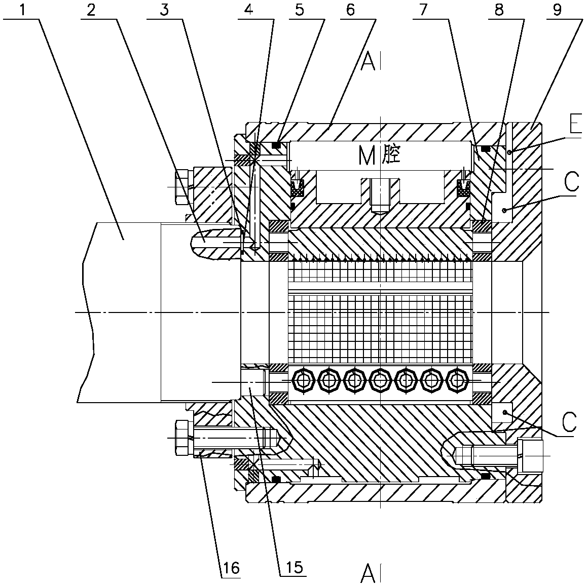A piston hydraulic chuck