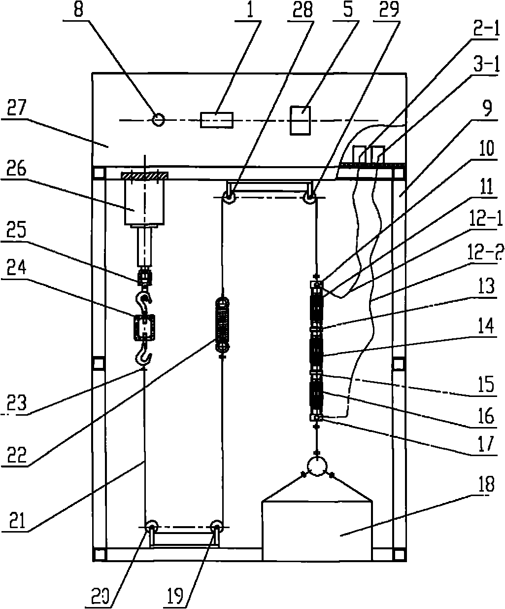 Test method and device thereof for reciprocating tensile fatigue testing of safety break-away valves for oiling machines