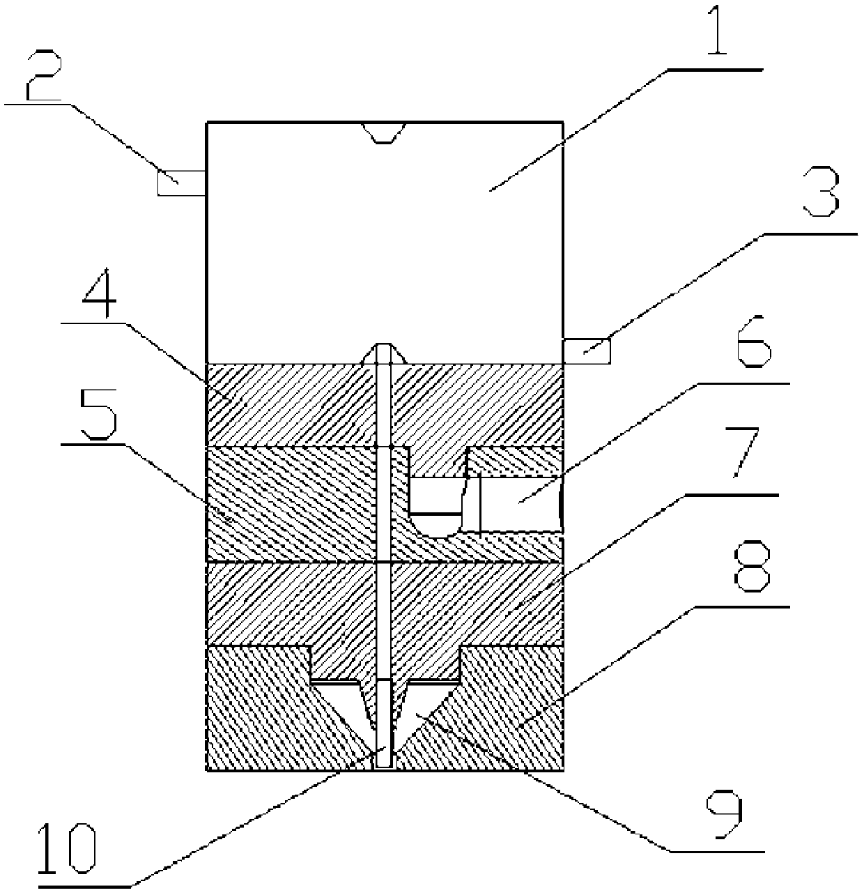 Integrated fiber pipe pretreatment enhanced hollow fiber membrane spinneret plate and use method thereof