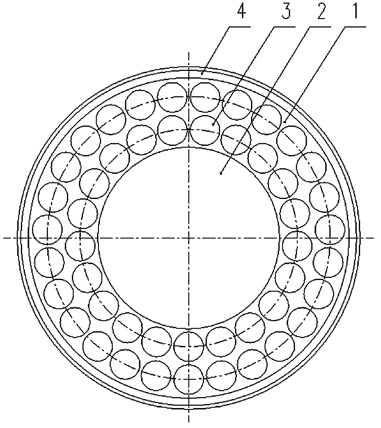 Distribution mode of nonmetal sliding plate of friction pair of bridge bearing