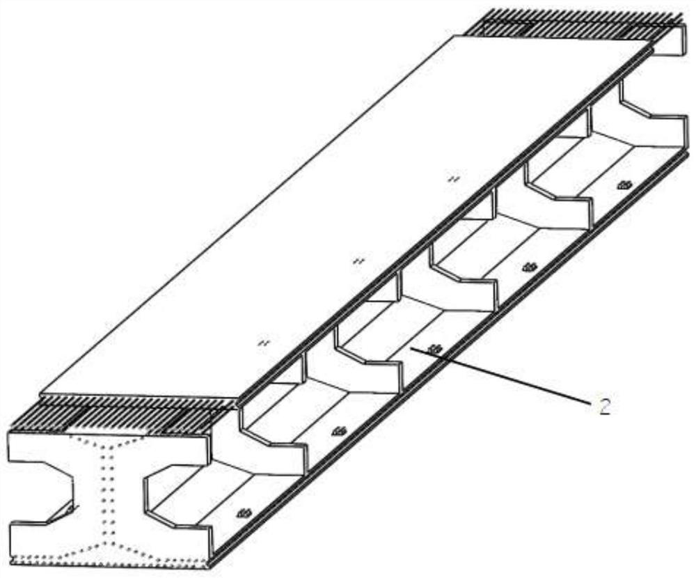 Novel construction method for upper structure of multi-chamber continuous UHPC box girder bridge