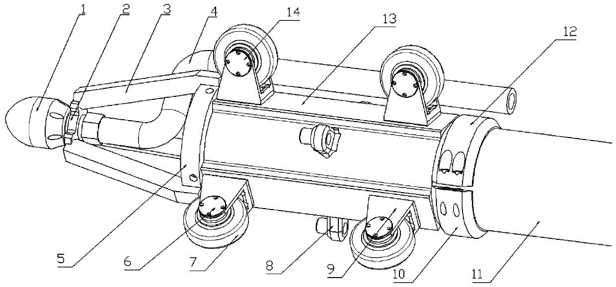 High pressure water-driven auxiliary sludge absorbing device