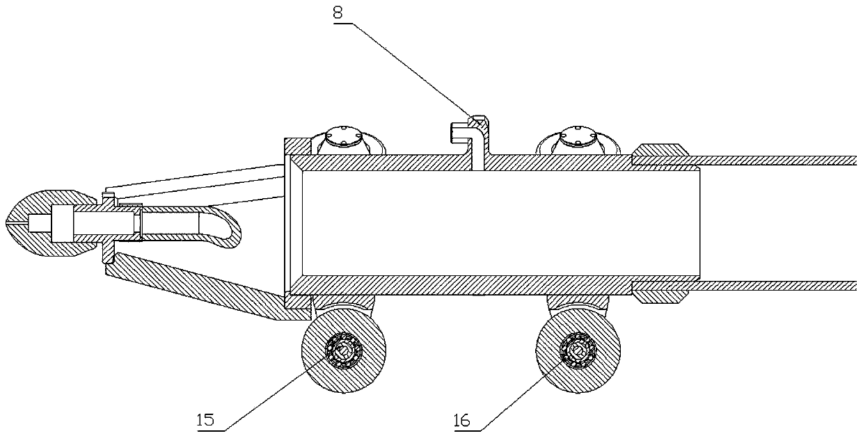 High pressure water-driven auxiliary sludge absorbing device