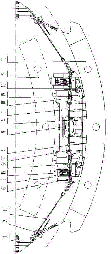 Segment conveying trolley adapting to full ring segment conveying and small curve excavation functions at the same time