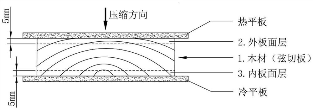 A kind of environment-friendly one-side surface reinforced stable wood and its preparation method