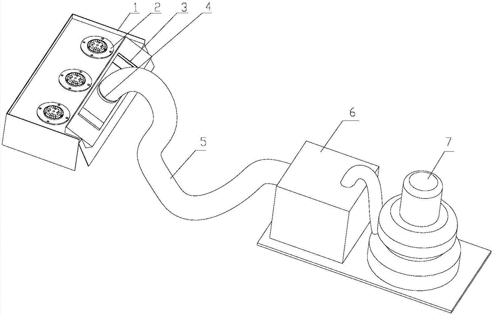 Device for hedge pruning, branch crushing and adsorption