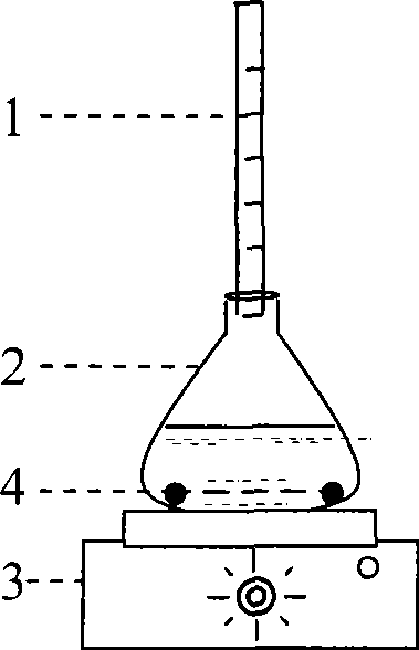 Test method and test device for chemical contraction of cement