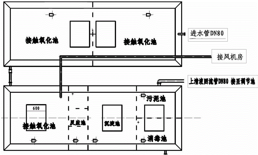 Underground domestic sewage treatment system