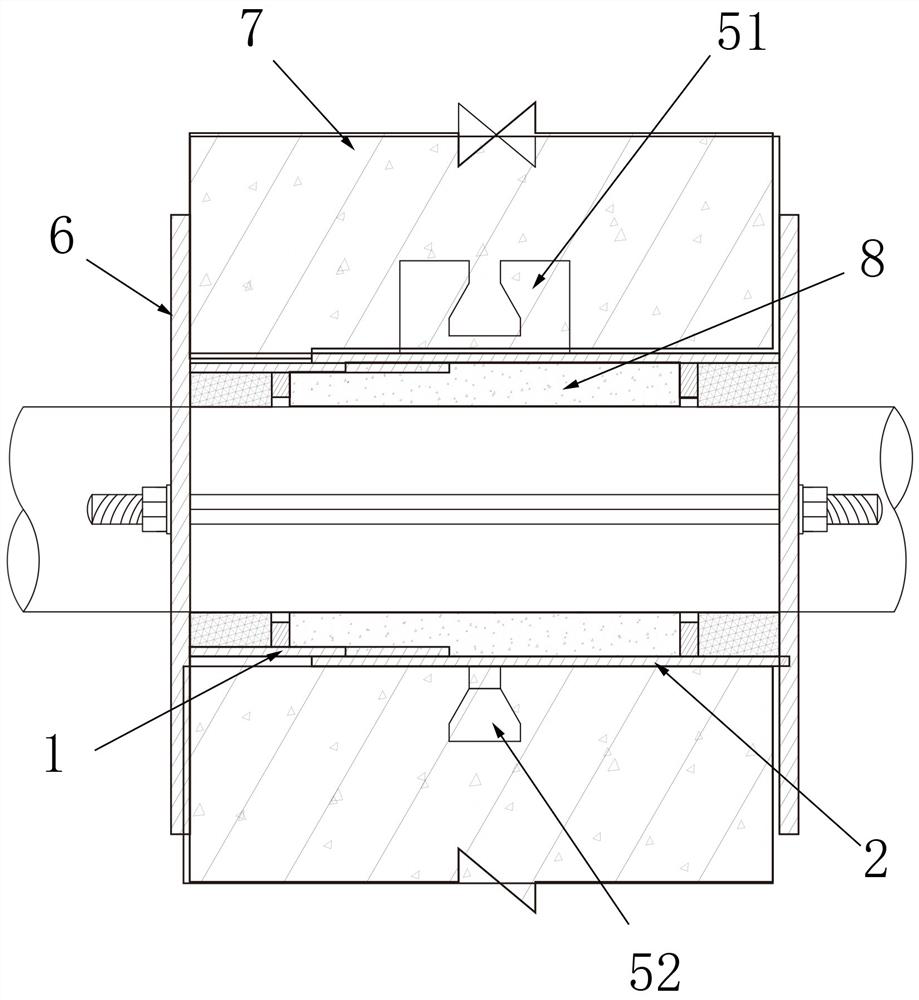 Combined embedded sleeve pipe