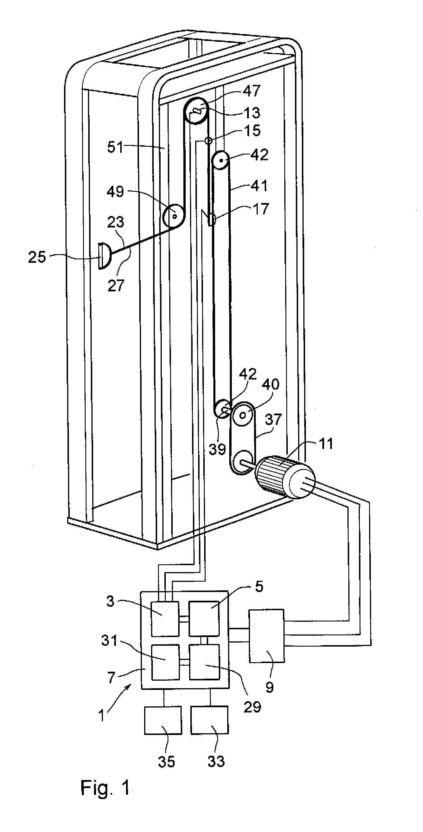 A Method, a Computer Program, and Device for Controlling a Movable Resistance Element in a Training Device