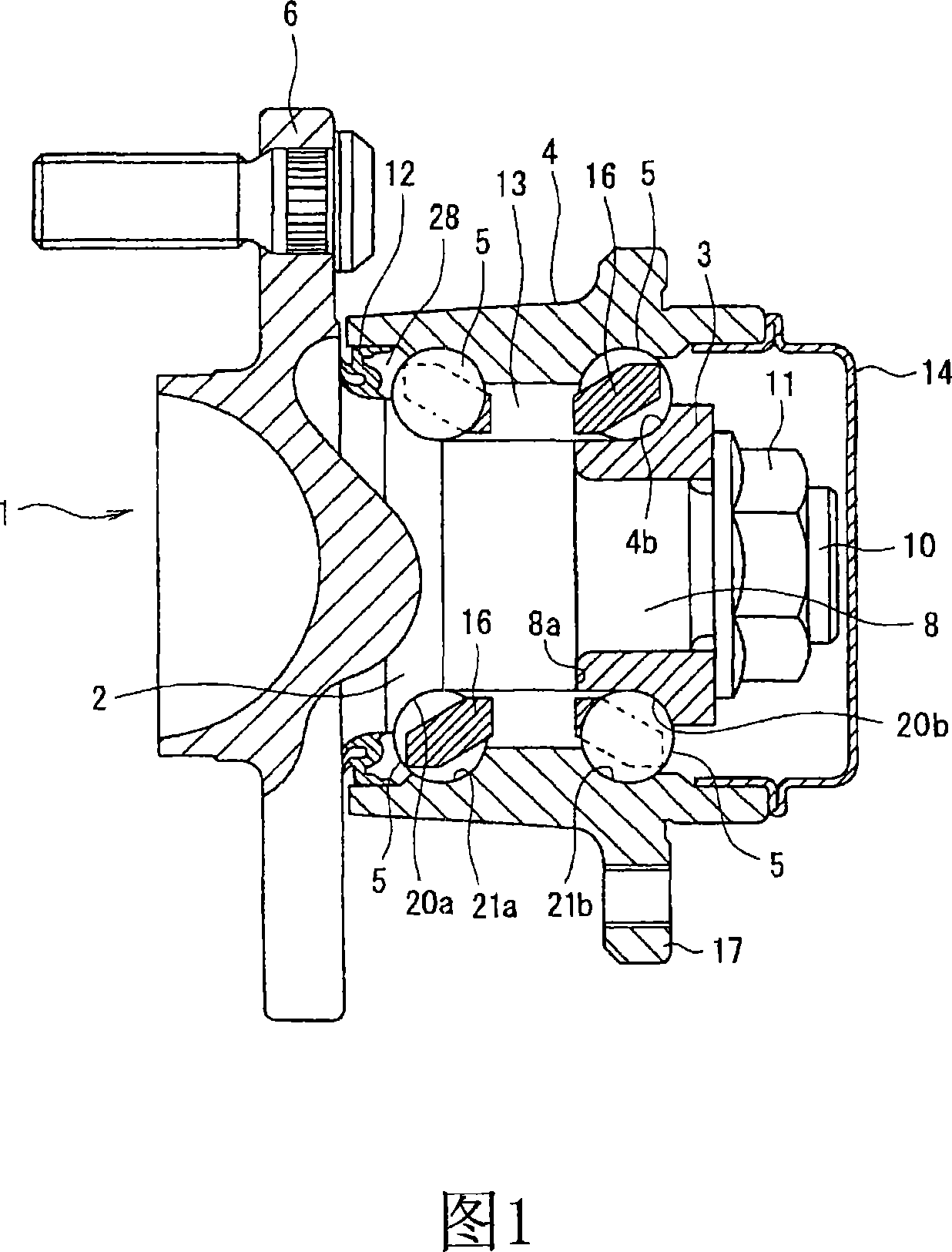 Grease composition for hub unit bearing, and hub unit bearing for vehicles