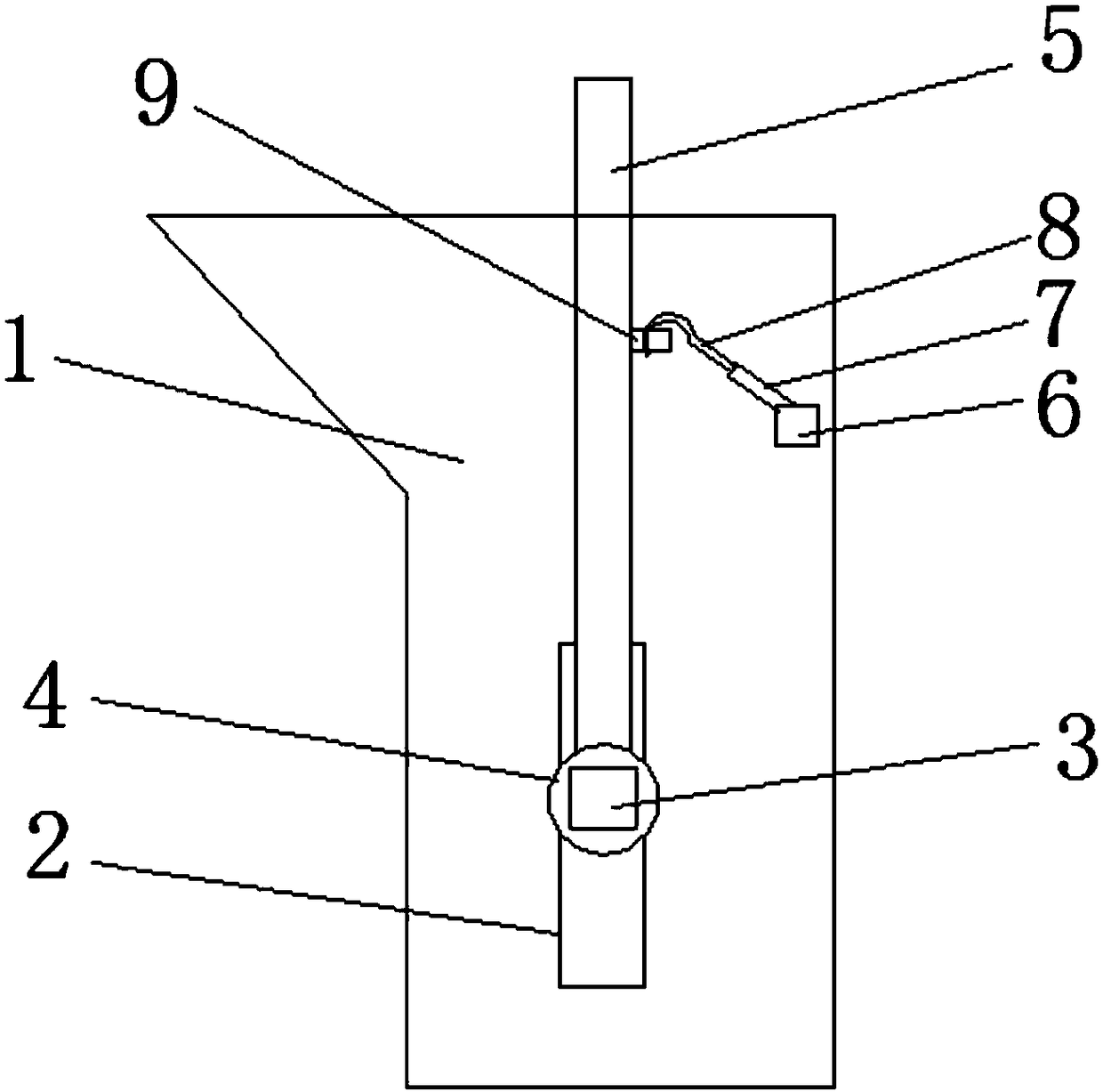 Switching mechanism for lifting bucket of concrete lifting device