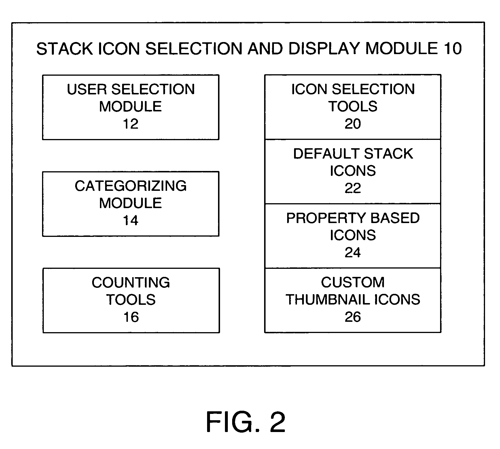 Stack icons representing multiple objects