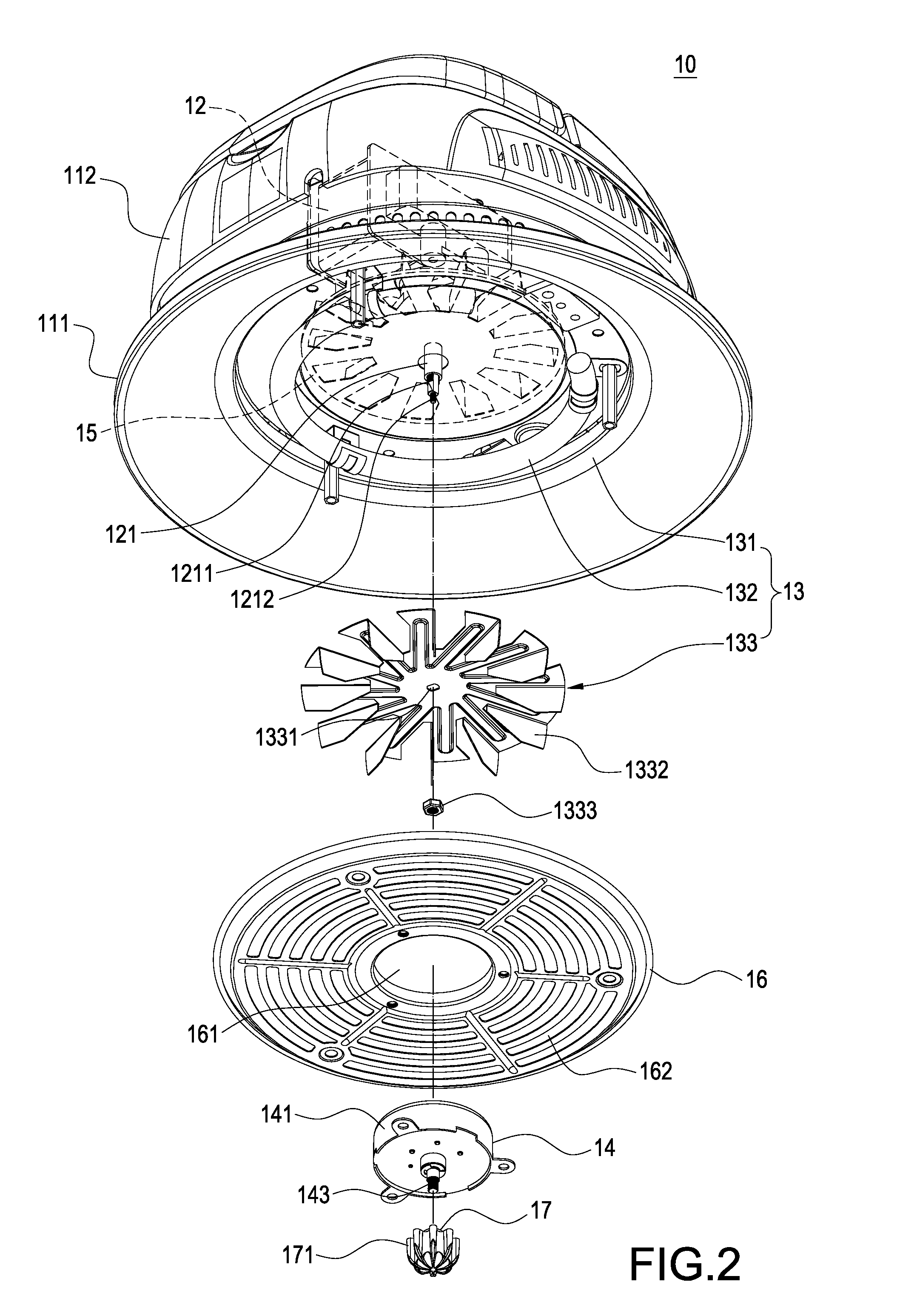 Frying-and-baking oven and heating cover assembly thereof