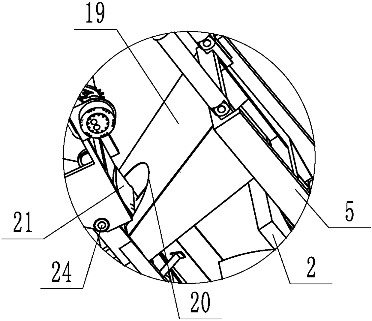 A mobile automatic sand loading machine rotary mechanism