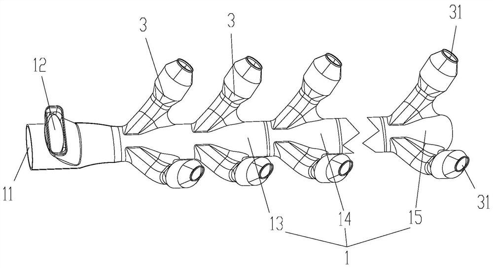 Air mixing device, airborne air conditioning system and airplane