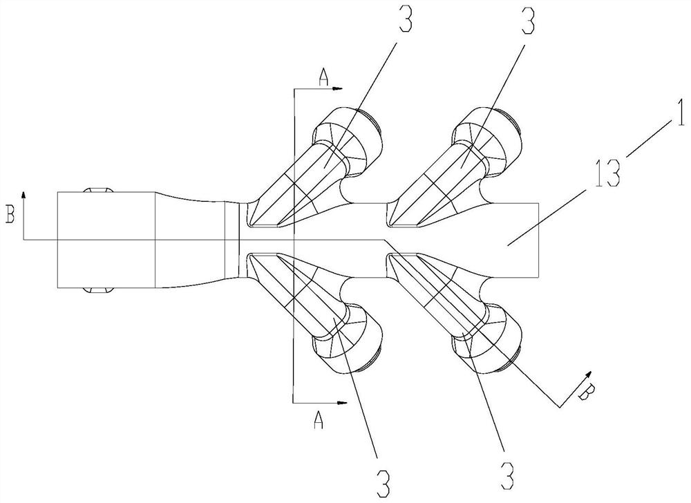 Air mixing device, airborne air conditioning system and airplane