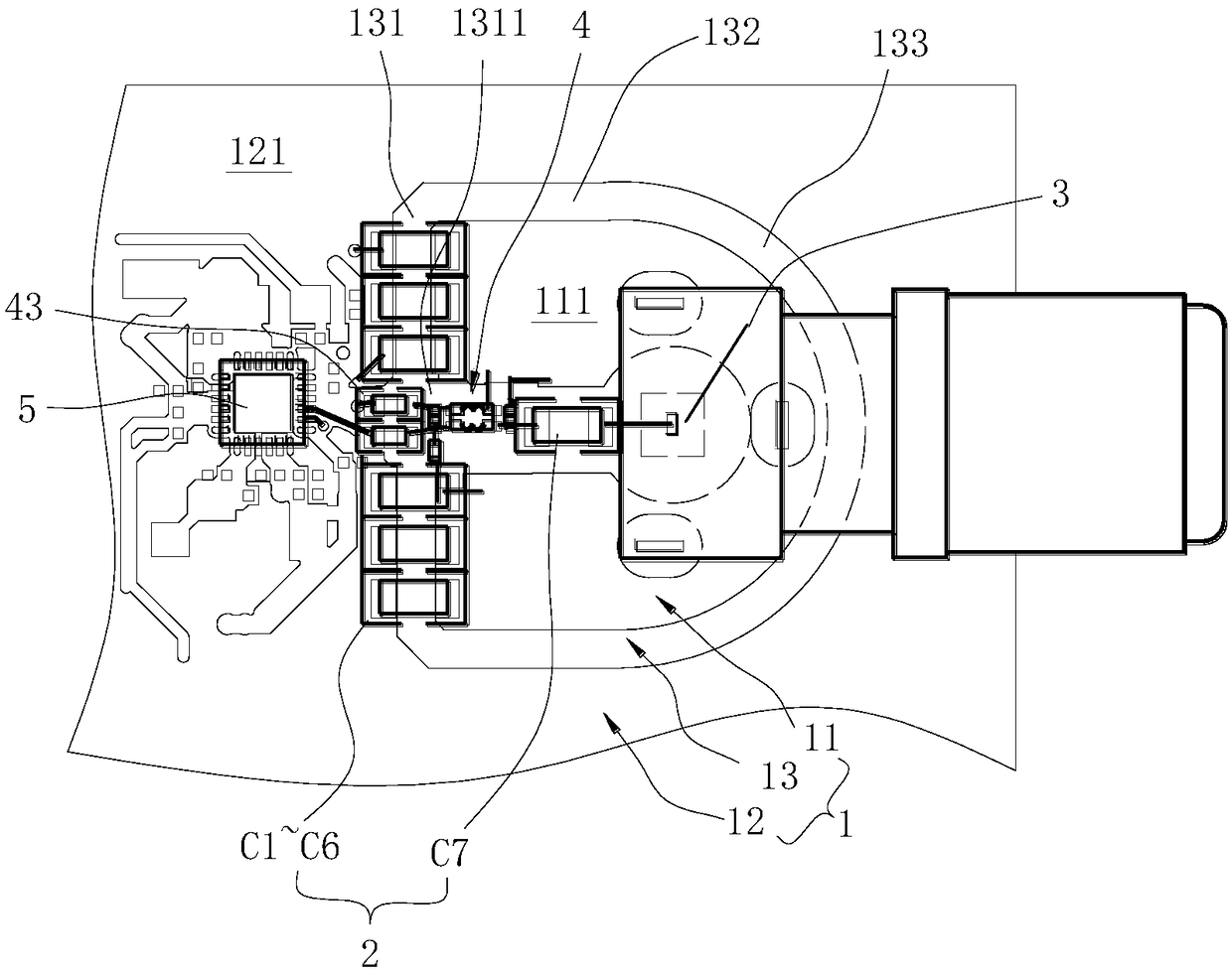 Digital television receiving equipment and radio frequency signal processing device thereof