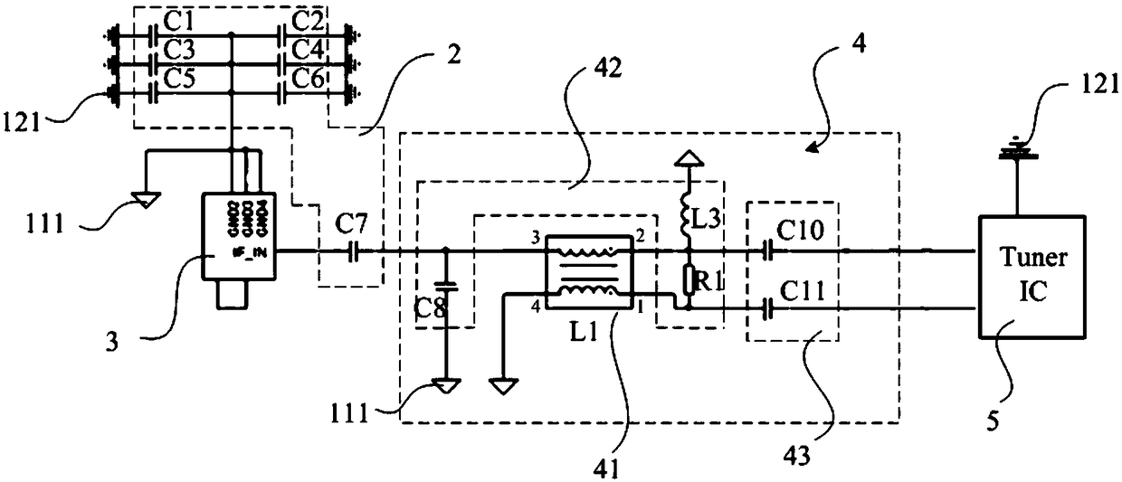 Digital television receiving equipment and radio frequency signal processing device thereof