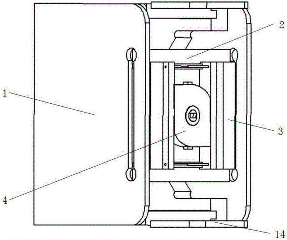 Disc hobbing cutter box mechanism of shield tunneling machine and application method thereof